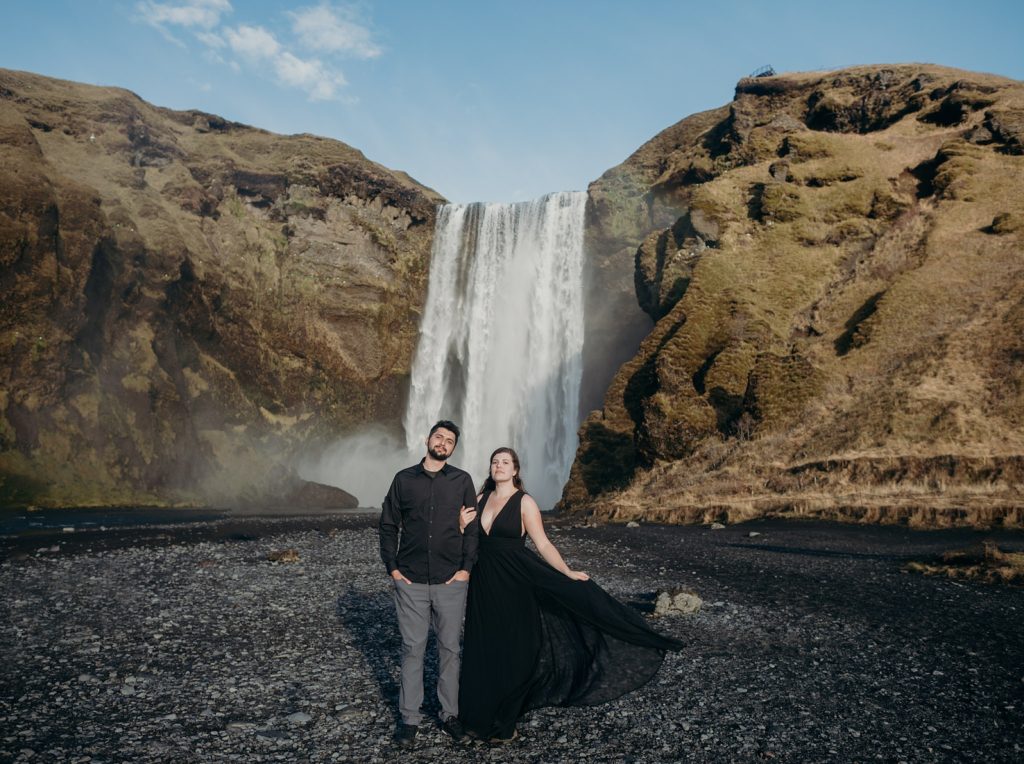 Iceland proposal, Iceland wedding photographer, where to propose in Iceland, epic proposal locations Iceland, waterfall proposal Iceland